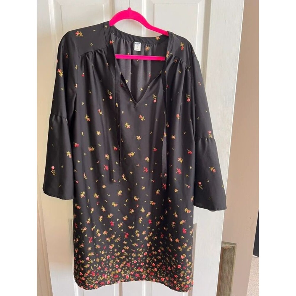 Dress cottagecore floral black fall colors sheath
